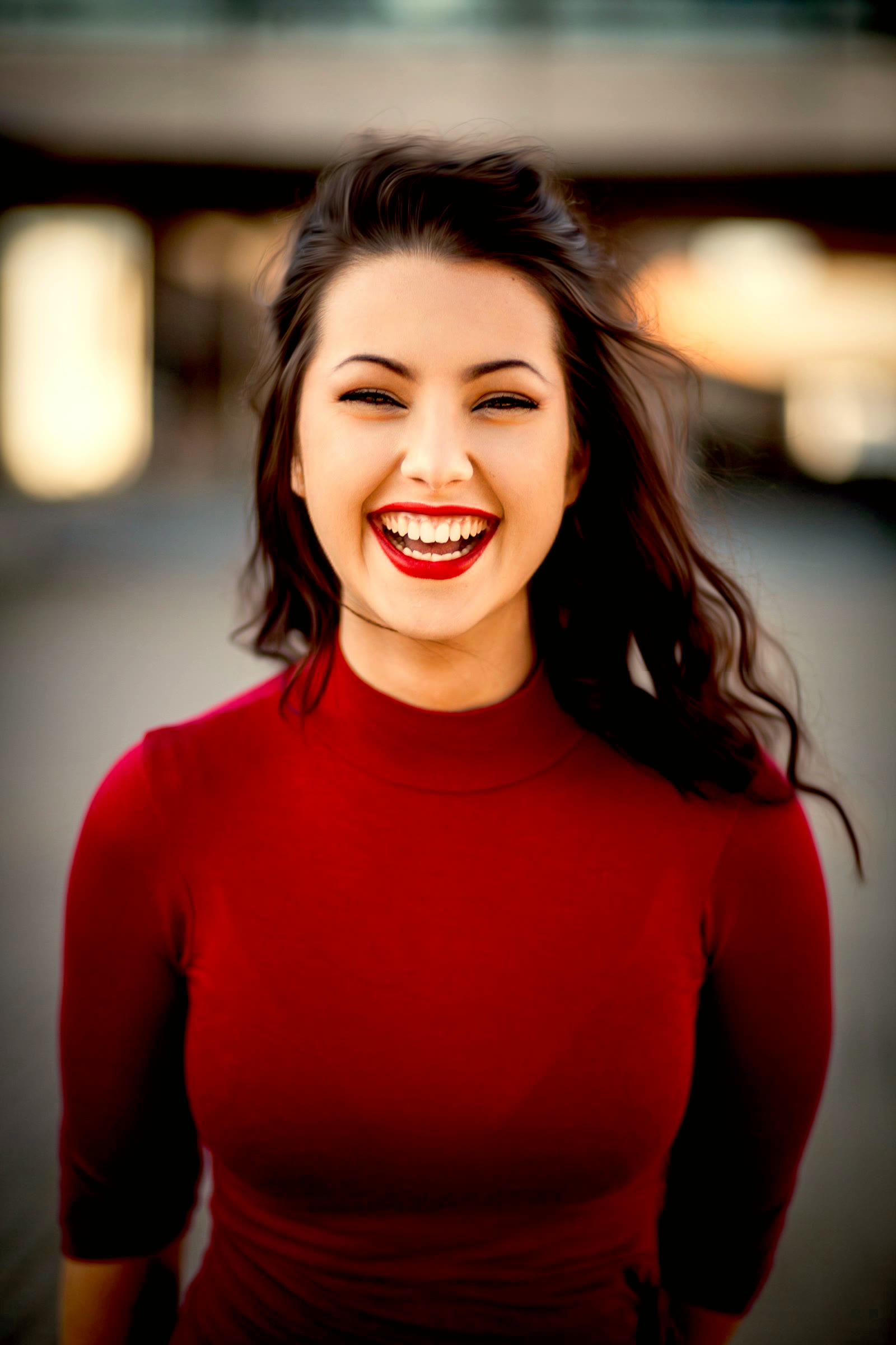 Daylight portrait used to preview the Cinematic Warm look after the Cinematic Warm look