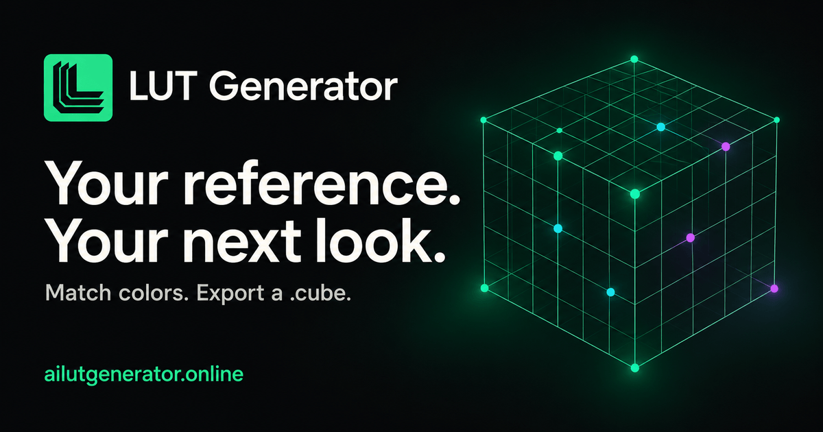 LUT Generator reference-based color workflow